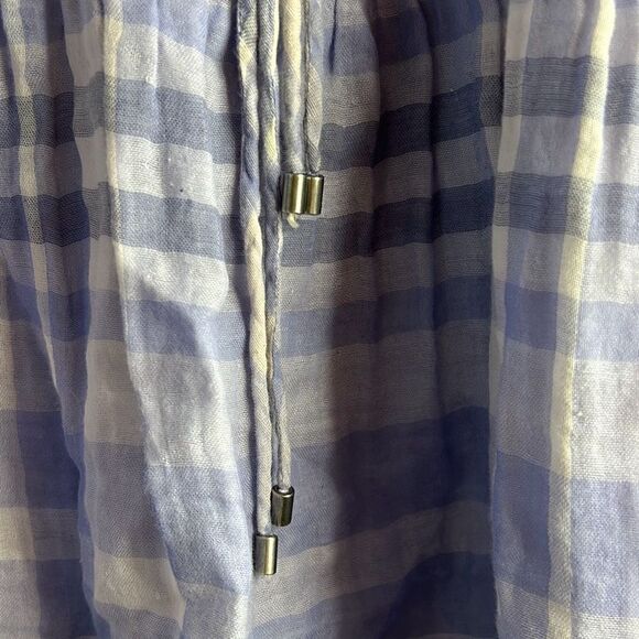 Pilcro and the Letterpress Anthropologie Bette Babydoll Purple Plaid Blouse Medi - Picture 5 of 6